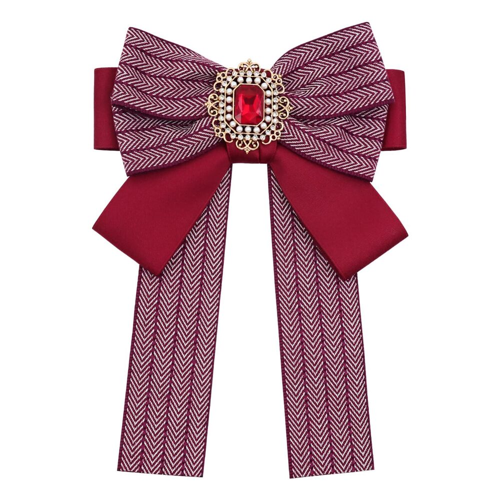 5759 Bow Tie Girls Rhinestone Bow Ties, Adjustable Pre-tied Neck Tie